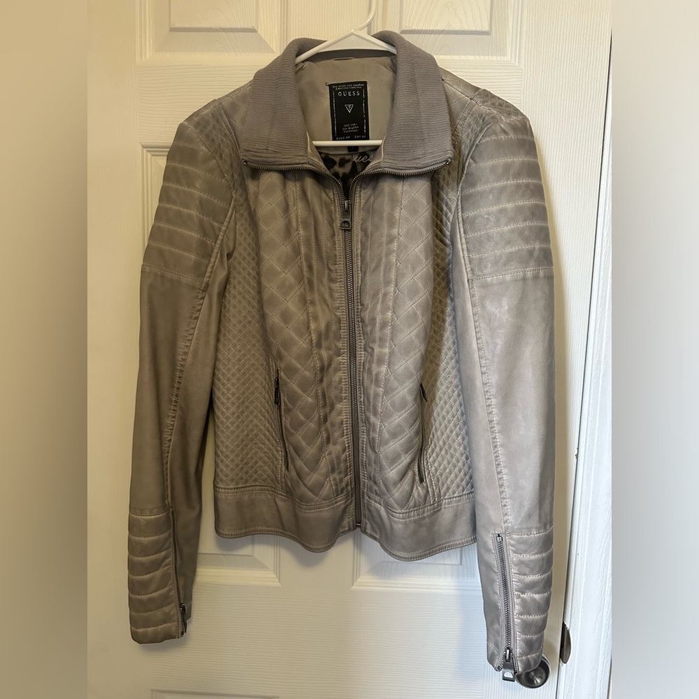 Guess leather moto style jacket